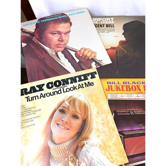 VTG Lot of 10 Vinyl Records LP 60s 70s Conniff Clark Bill Black Jukebox - Picture 2 of 9
